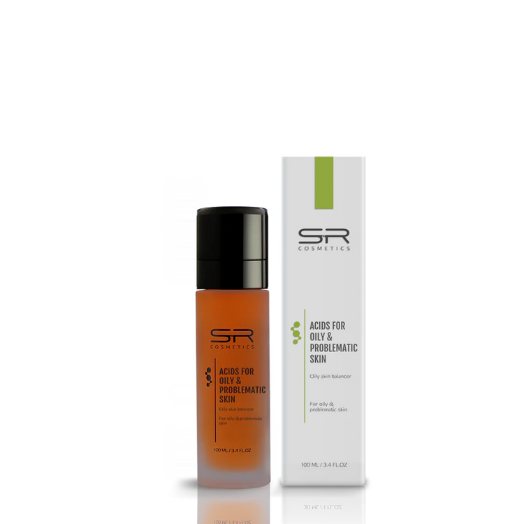 S.R cosmetics פילינג חומצות לעור שמן ובעייתי