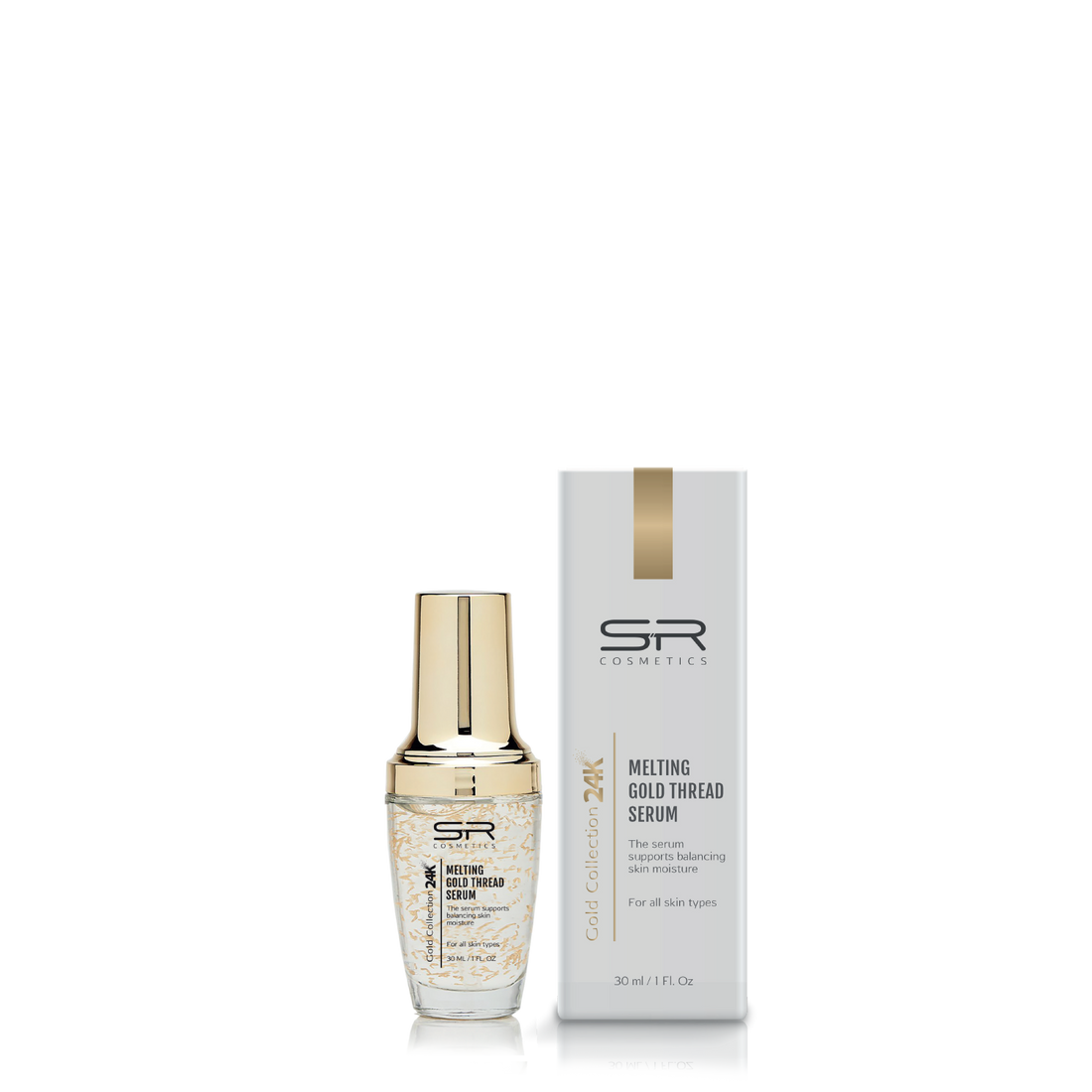 S.R. COSMETICS סרום אנטי אייג’ינג & חוטי זהב נמסים 24K